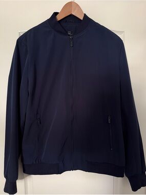 Men's - Navy Bomber Jacket (Perfect For Spring)